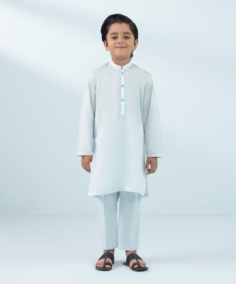 Like Father Like Son Ice Blue Boys 2 PC Suit