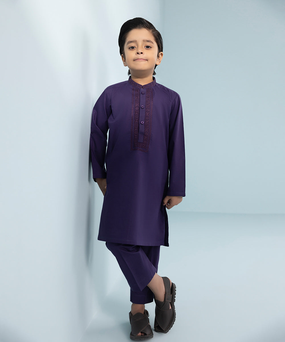 Like Father Like Son Purple Boys 2 PC Suit