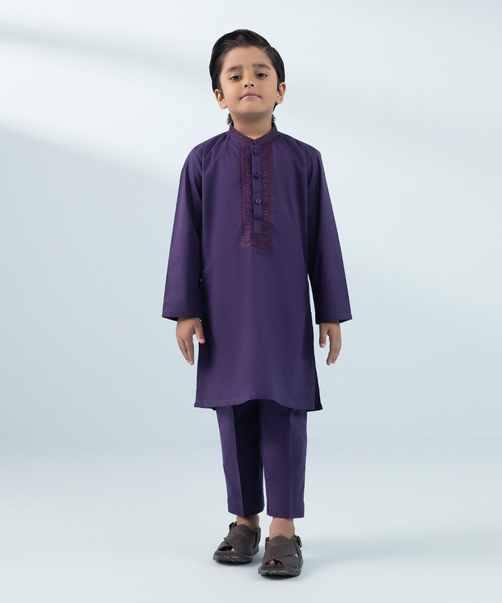 Like Father Like Son Purple Boys 2 PC Suit