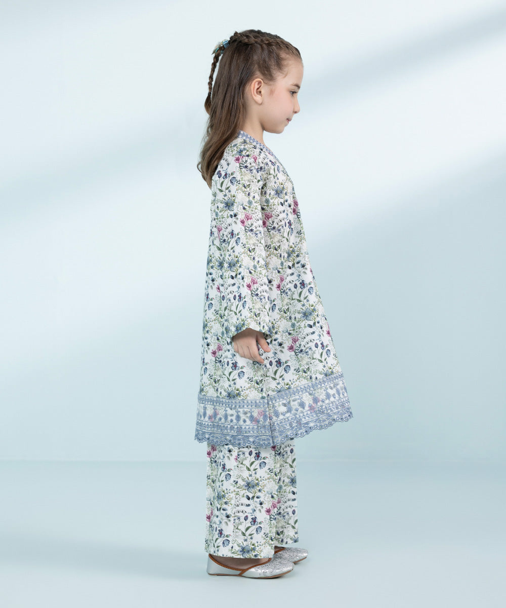 Mommy & Me Girls Two Piece White Suit 