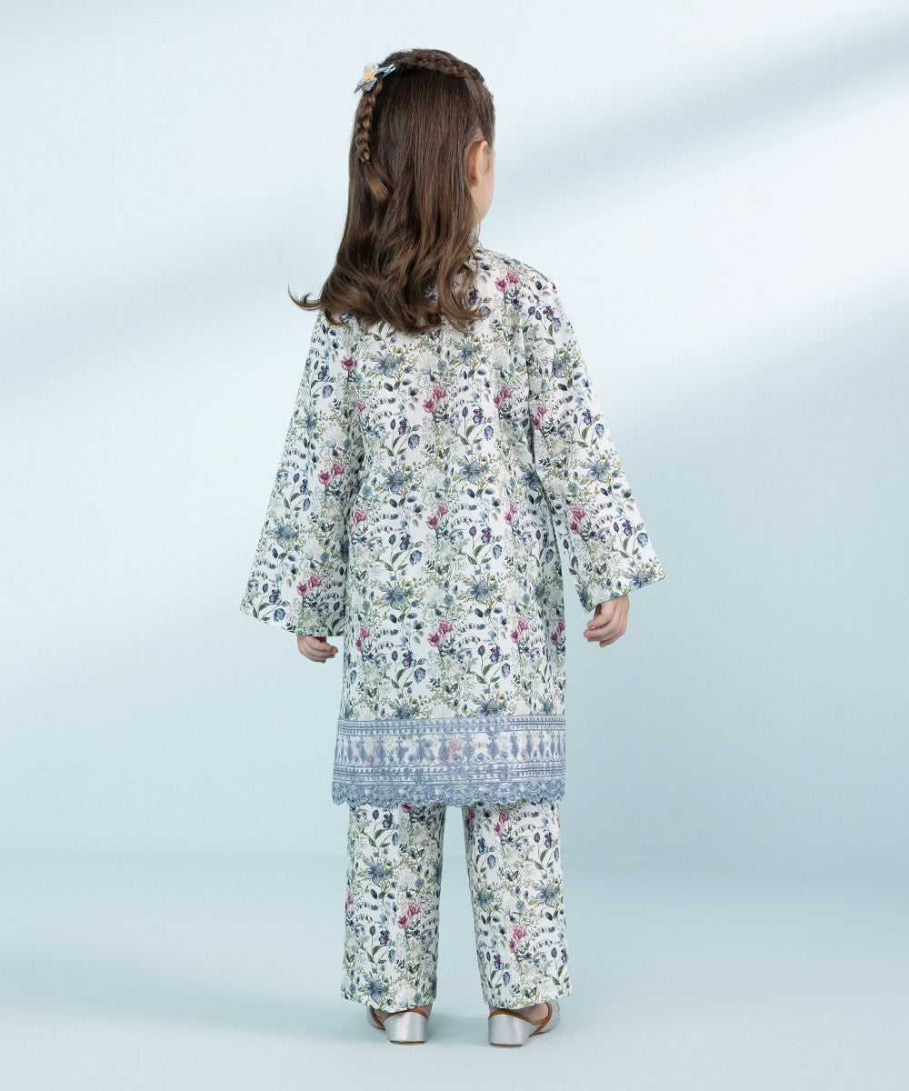 Mommy & Me Girls Two Piece White Suit 