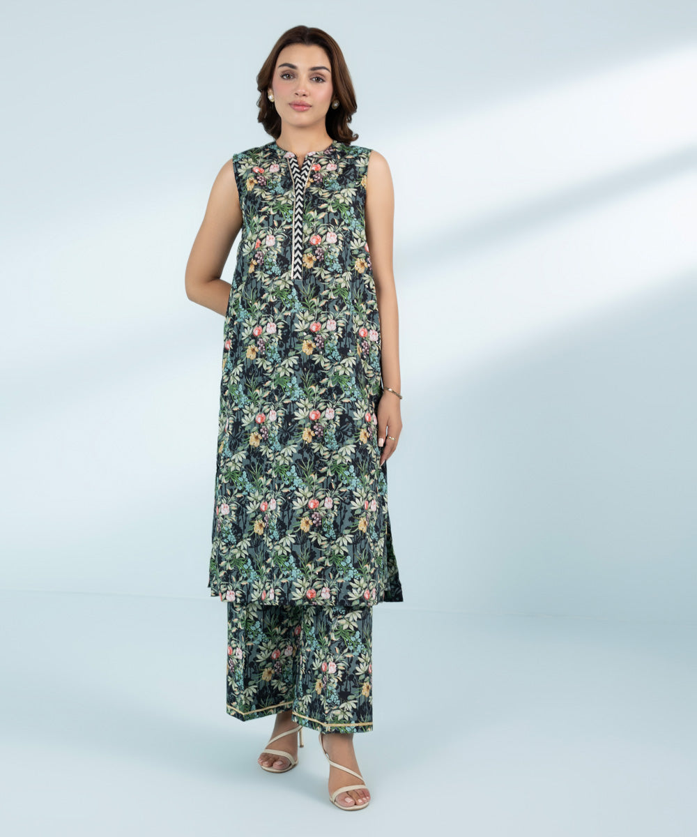 Mommy & Me Women's Two Piece Green Suit 