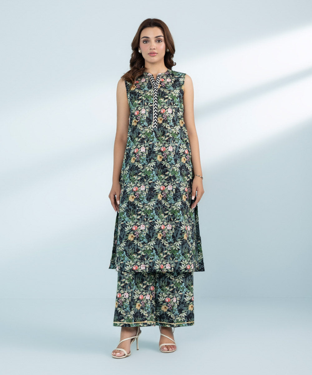 Mommy & Me Women's Two Piece Green Suit 