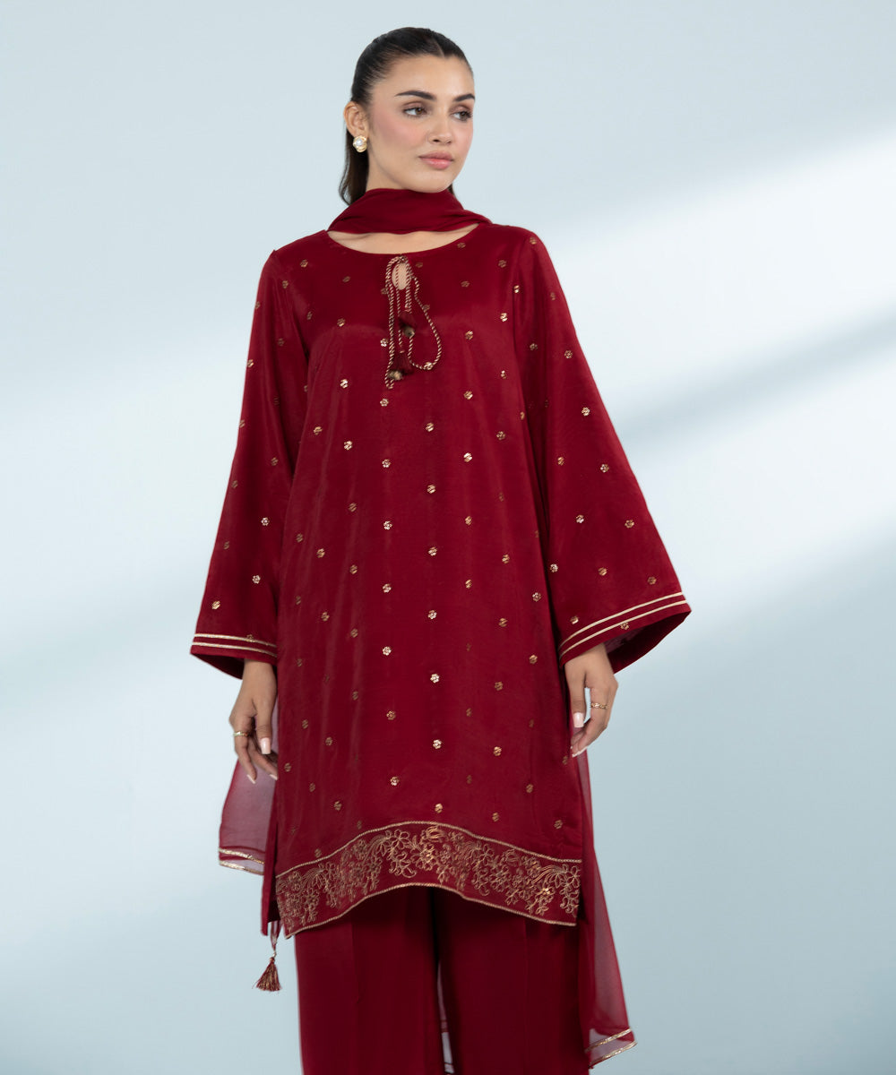 Mommy & Me Women's Three Piece Red Suit 