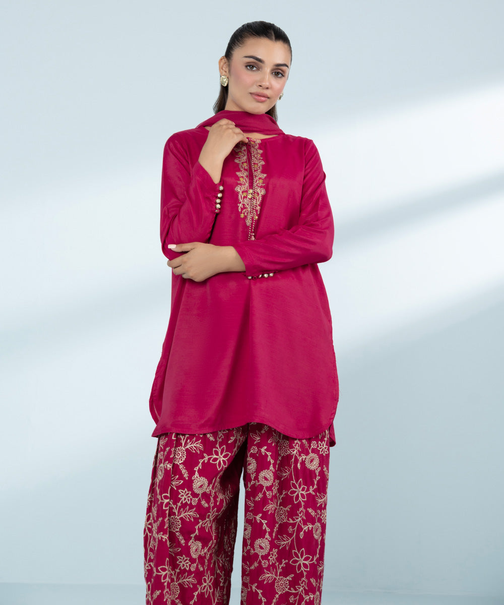 Mommy & Me Women's Three Piece Pink Suit 