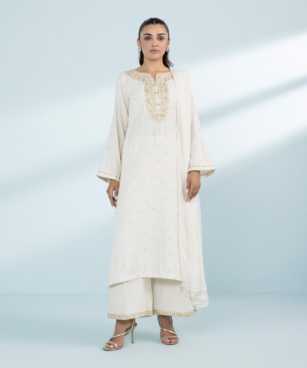 Mommy & Me Women's Three Piece Off White Suit 