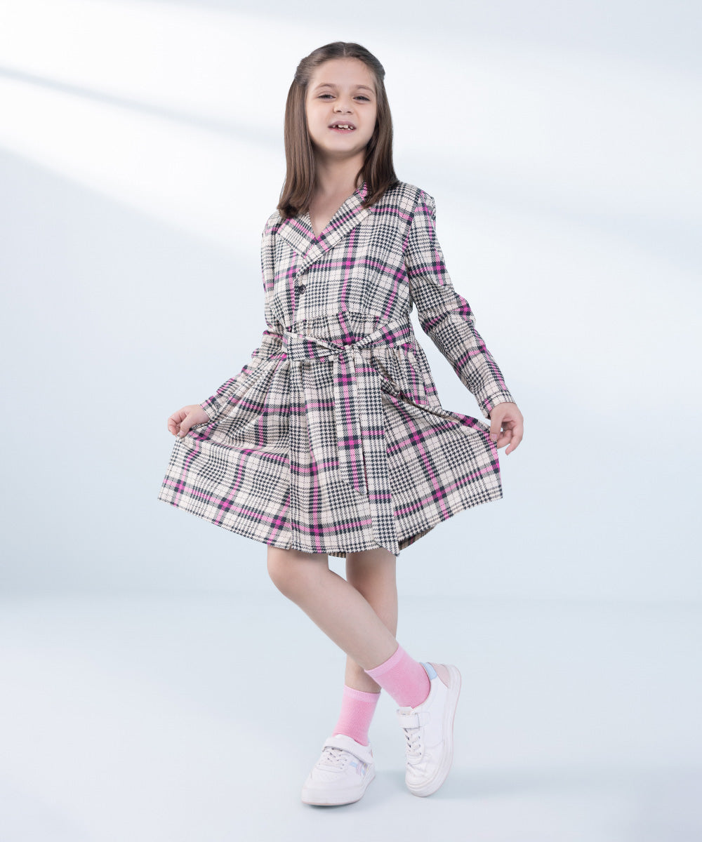 Girl's Multi Printed Poplin Dress