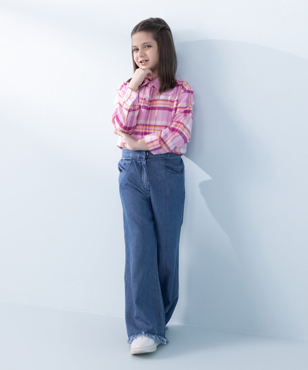 Girl's Blue Denim Pants