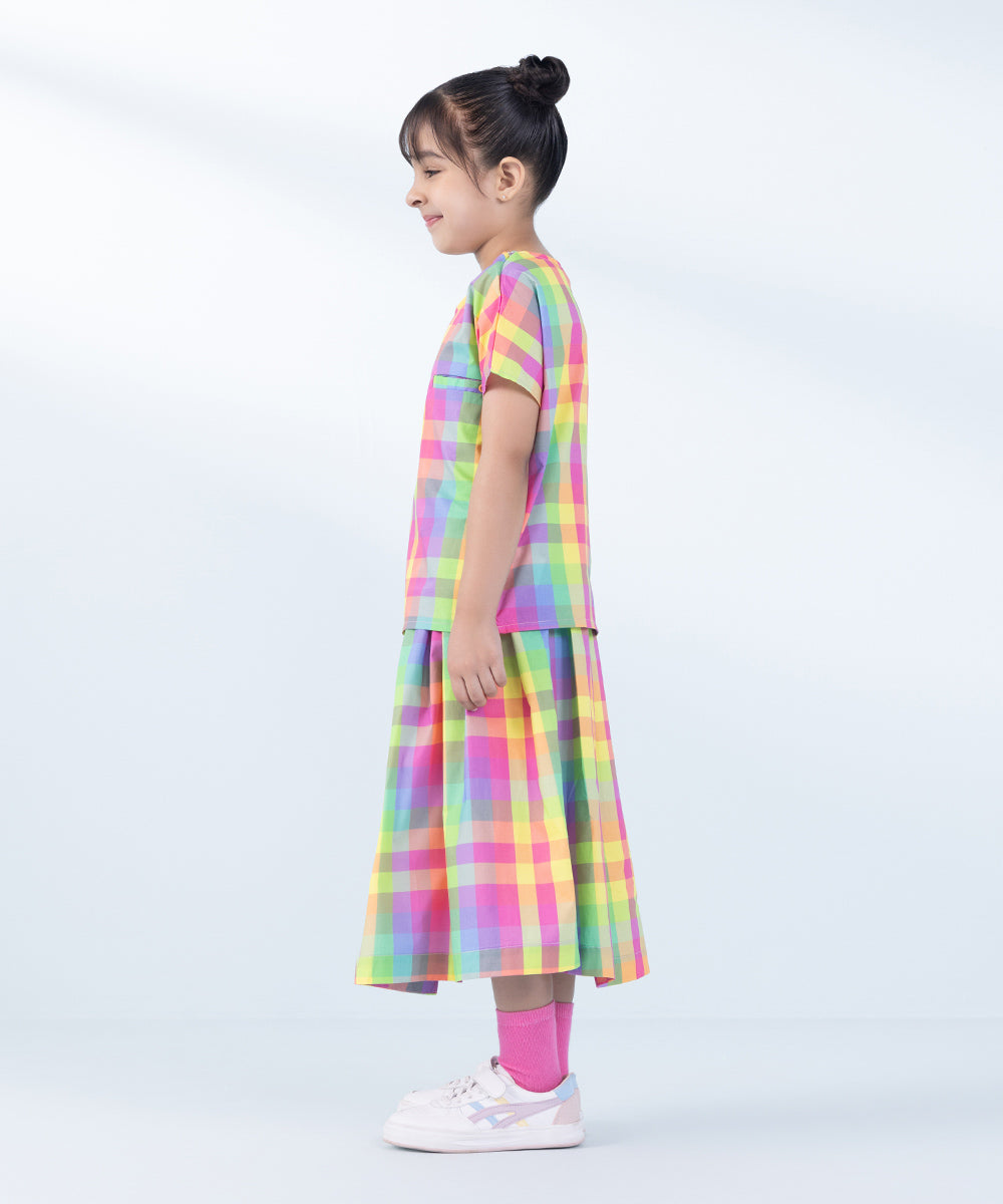 Girl's 2 Piece Printed Poplin Set