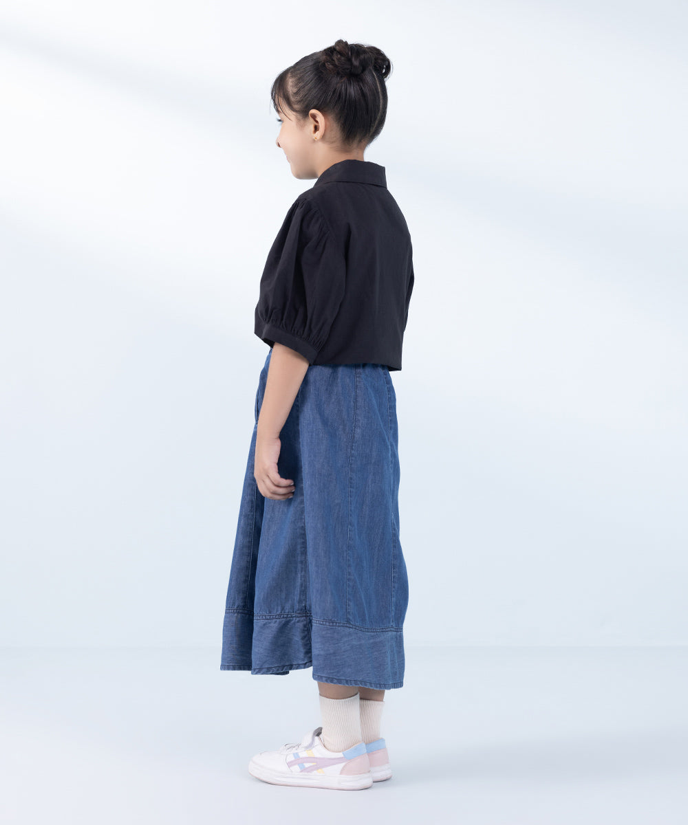 Girl's Blue Denim Skirt