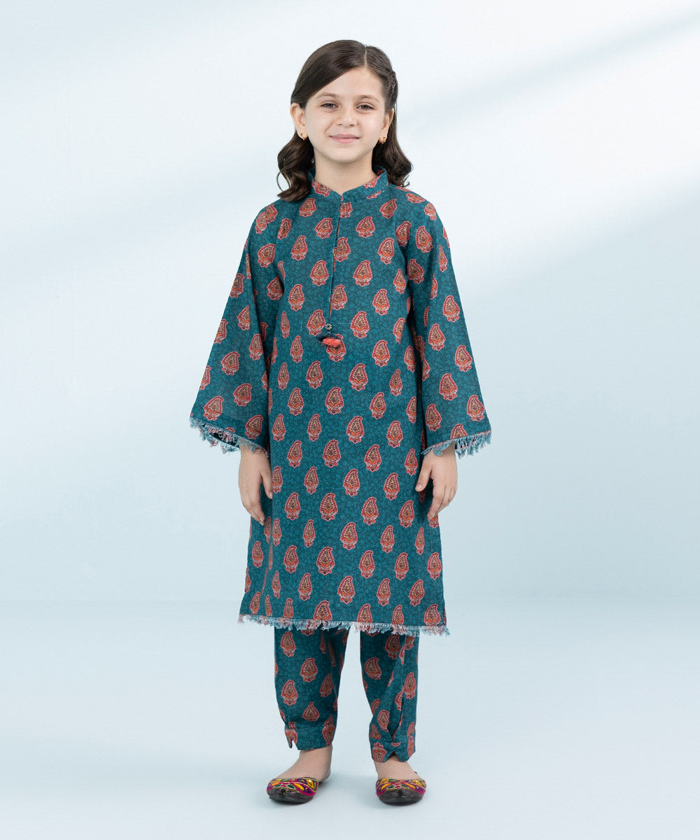 2 Piece - Printed Khaddar Suit