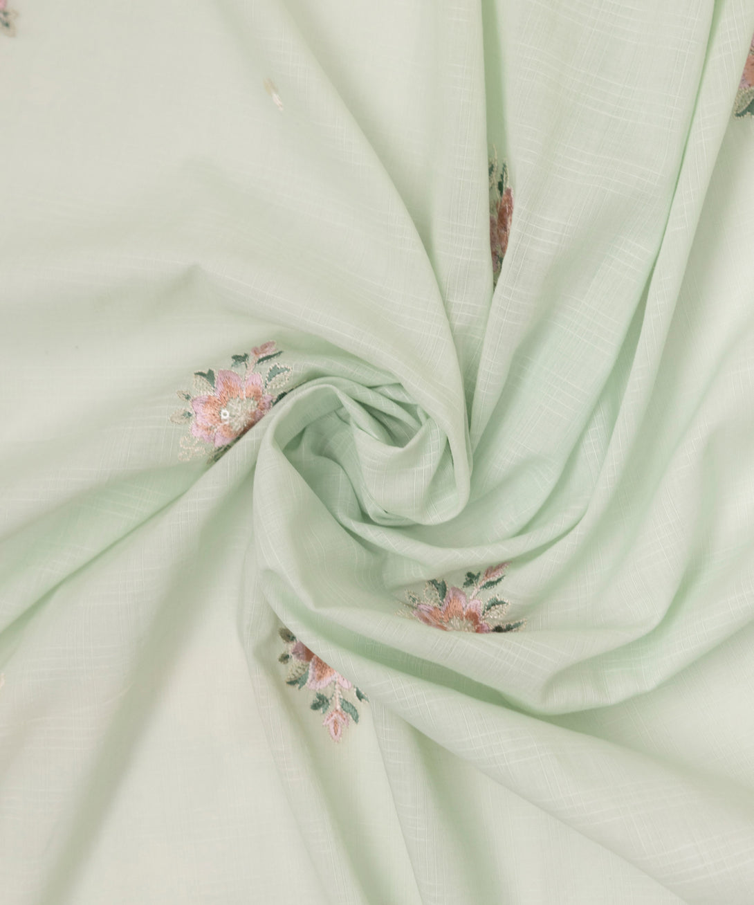 Fine Voile Green Embroidered Dupatta