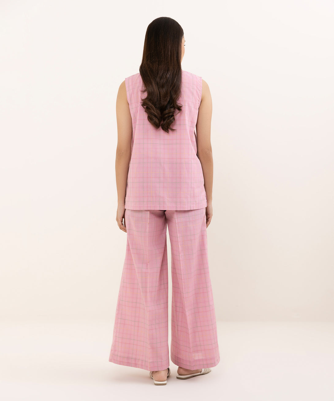 Women's RTW Dobby Pink Solid Button Down Shirt