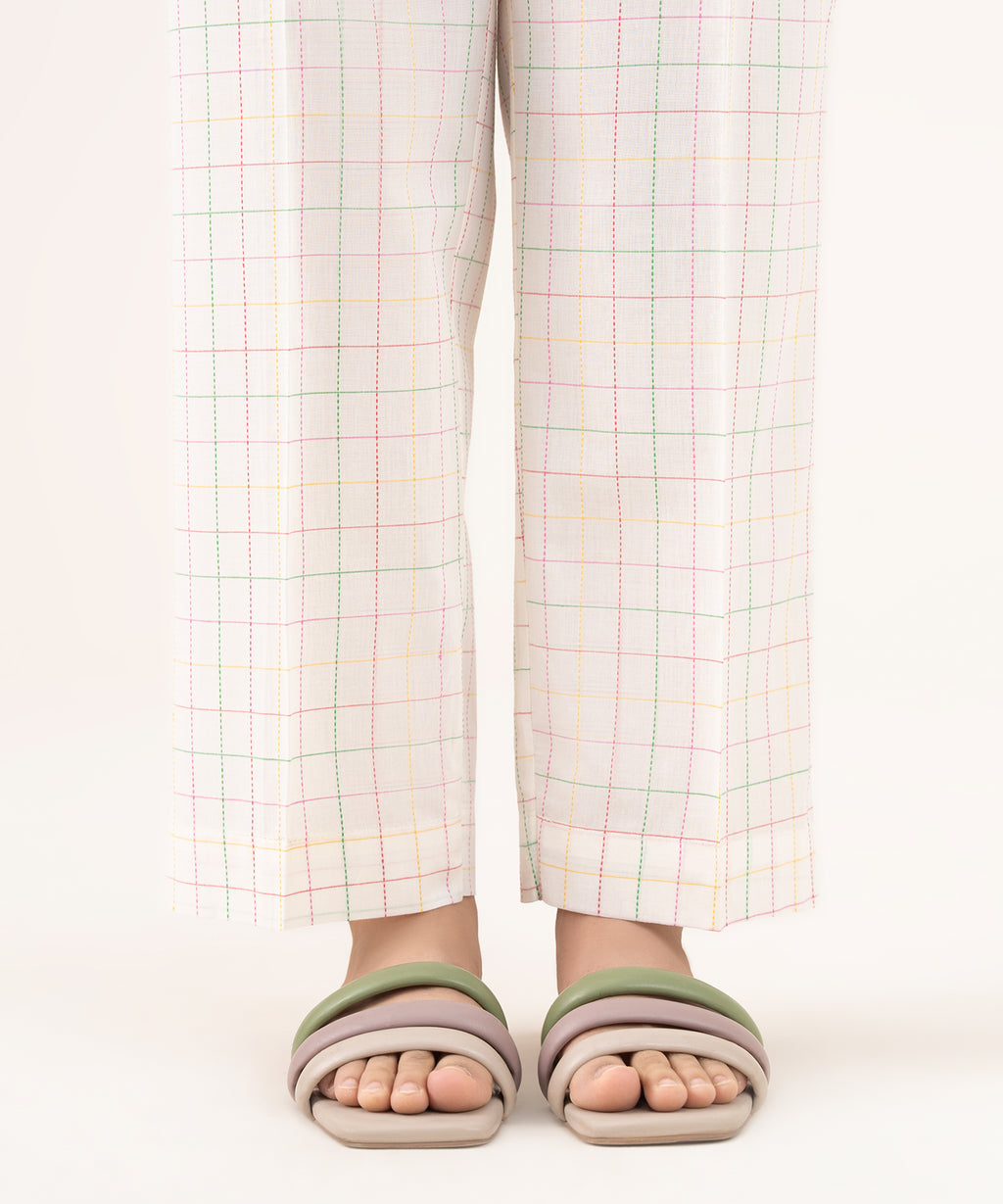 Solid Dobby Straight Pants