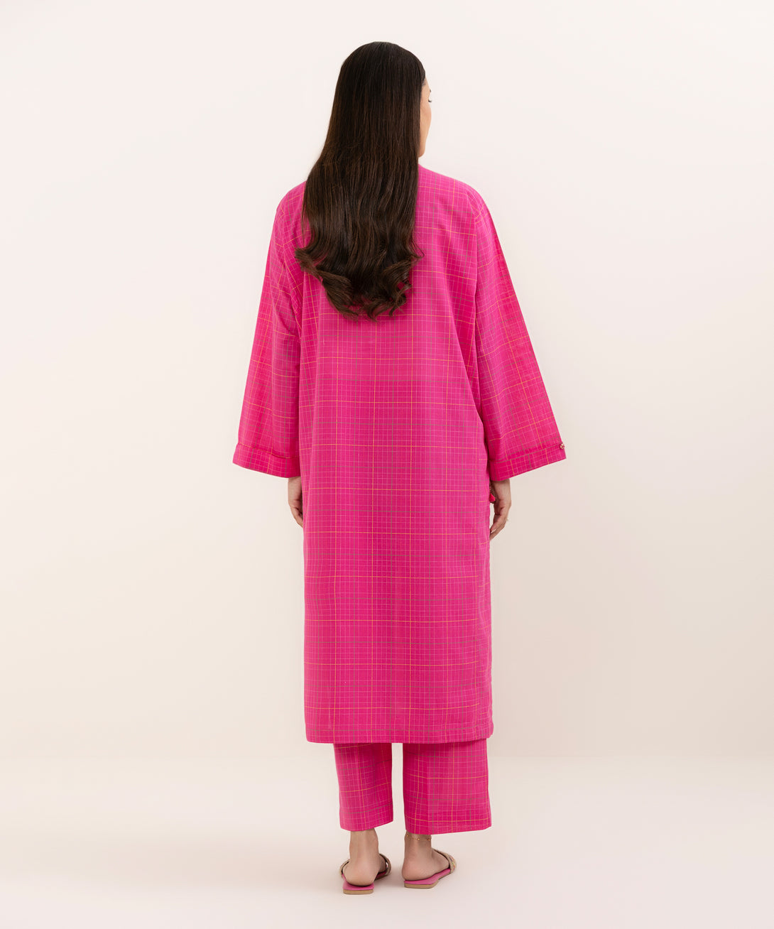 Women's RTW Dobby Pink Solid Boxy Shirt