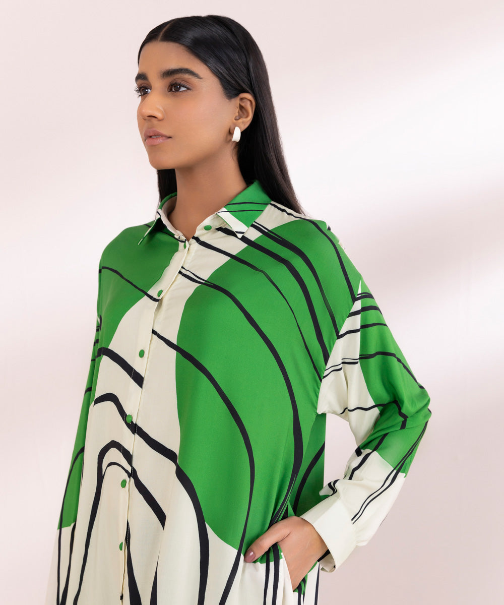 Women's Pret Arabic Lawn Multi Printed A-Line Shirt