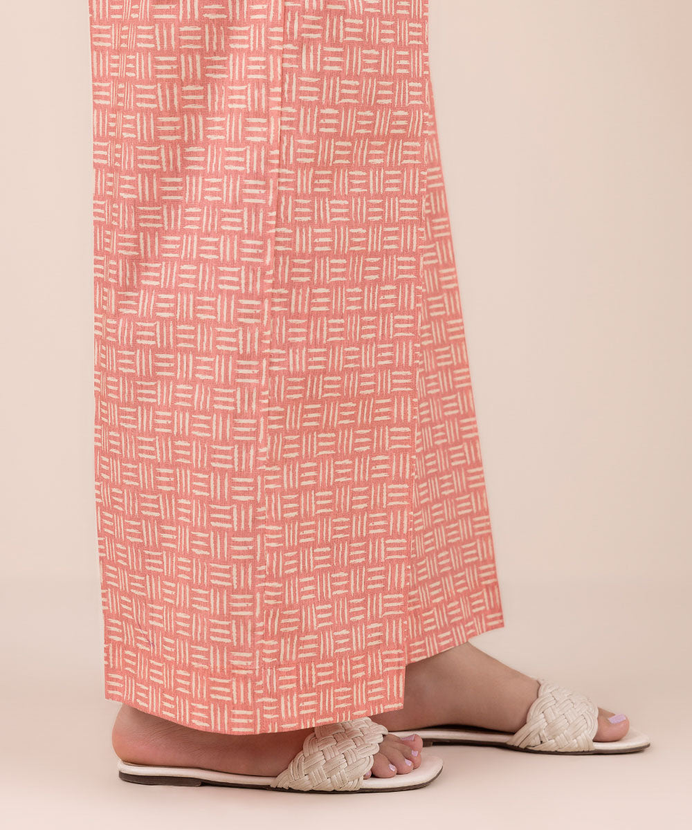 Women's Pret Cambric Pink Printed Culottes