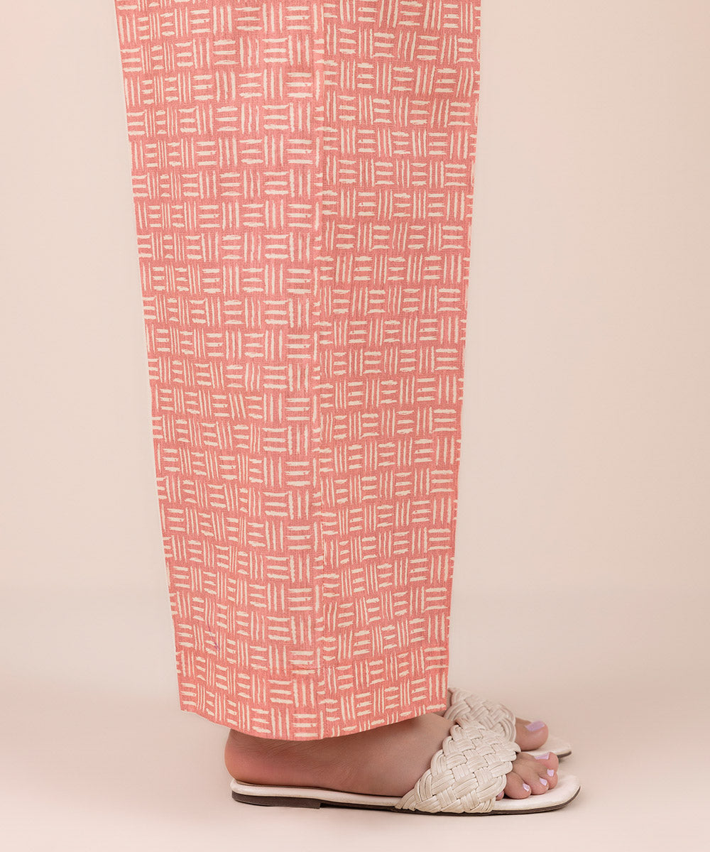 Women's Pret Cambric Pink Printed Culottes