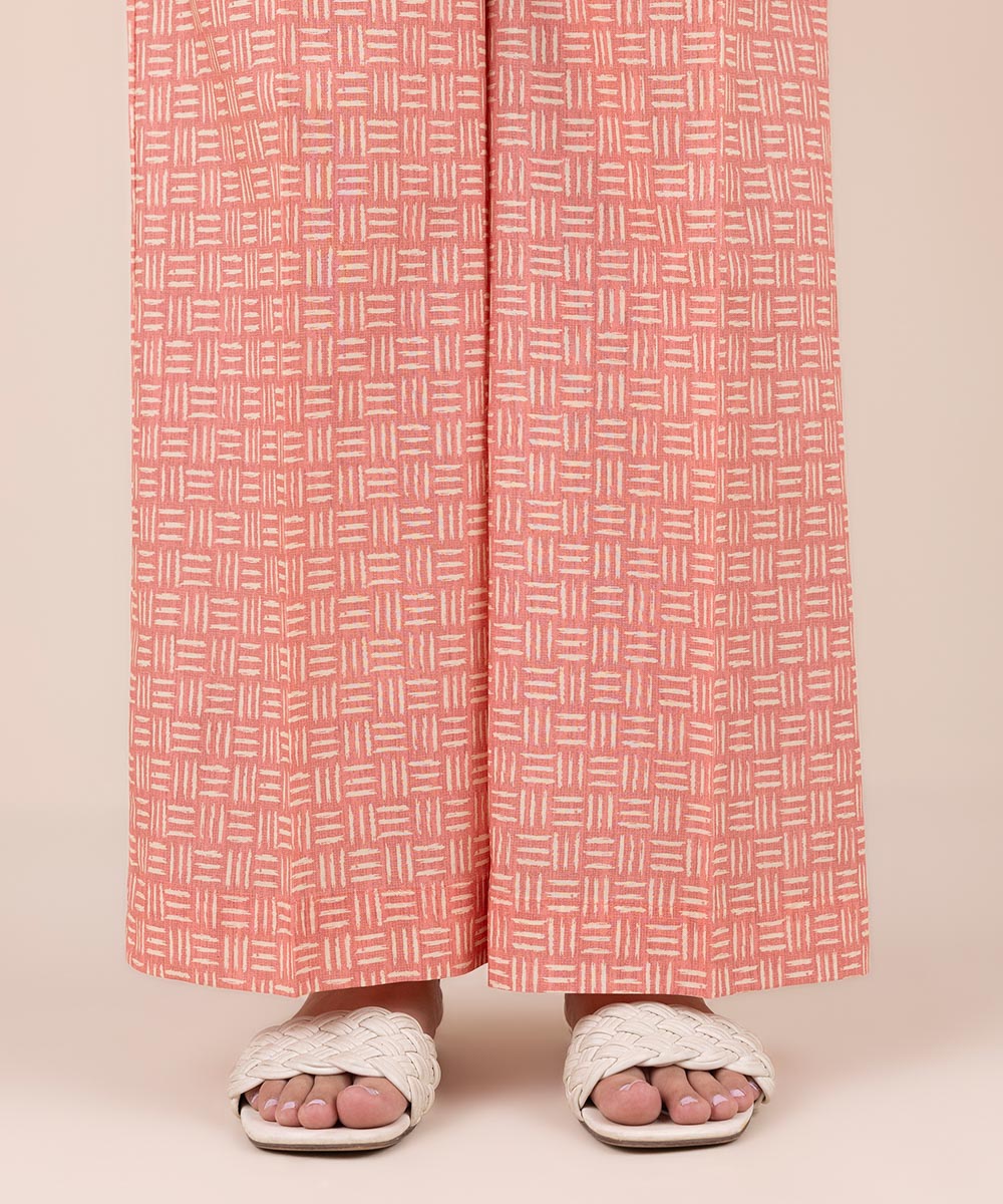 Women's Pret Cambric Pink Printed Culottes