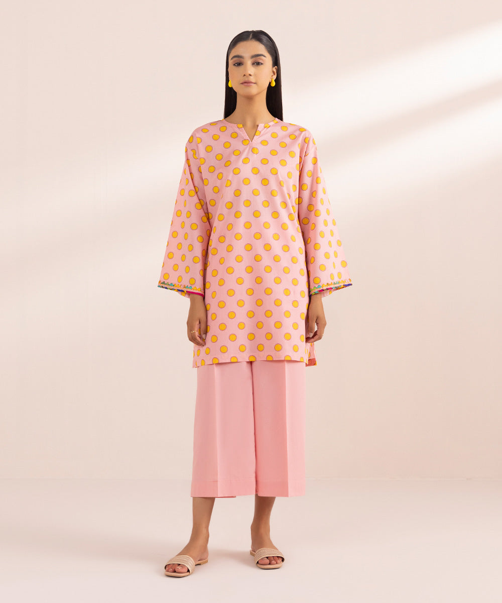 Women's Pret Lawn Pink Printed Boxy Shirt