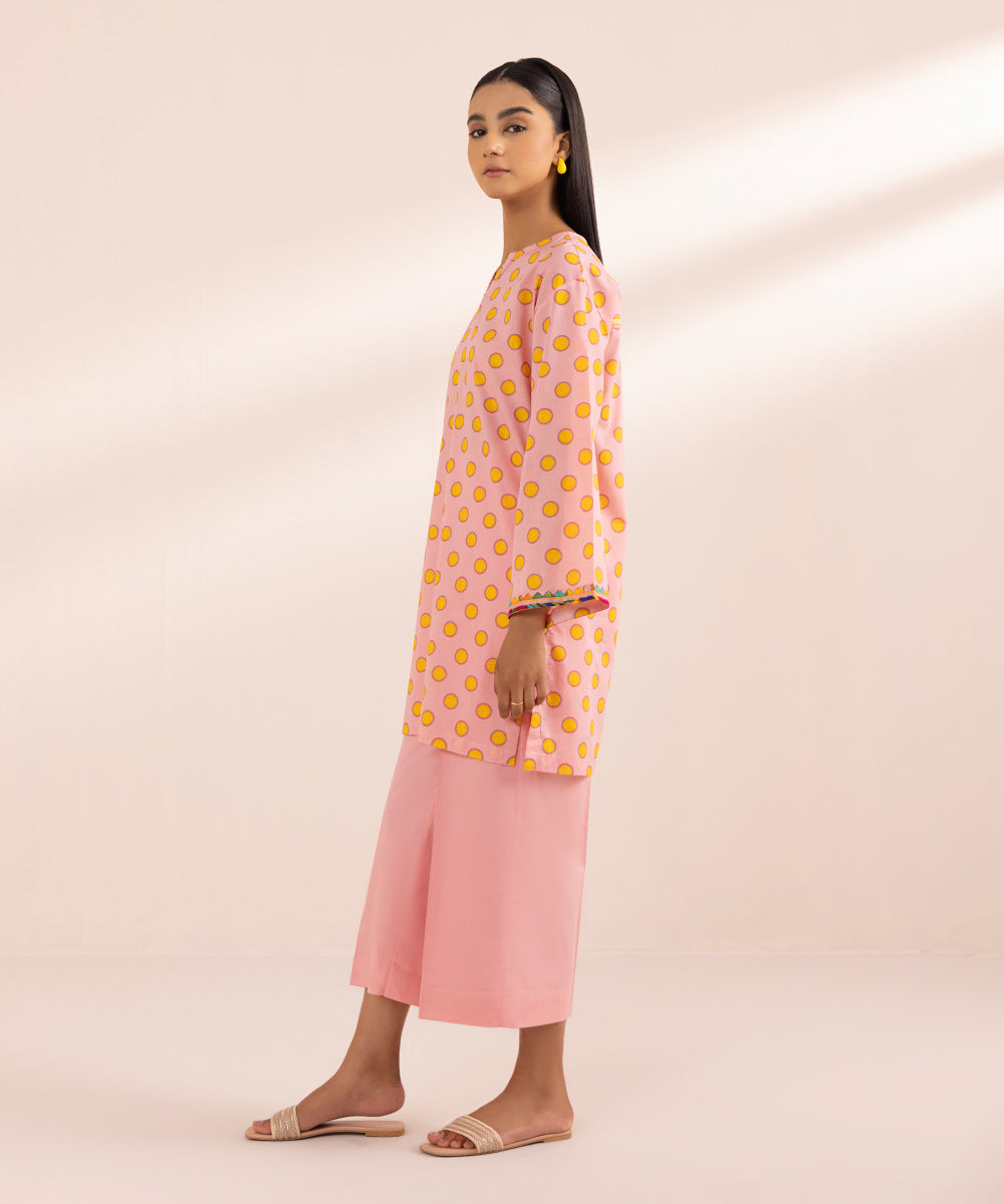 Women's Pret Lawn Pink Printed Boxy Shirt