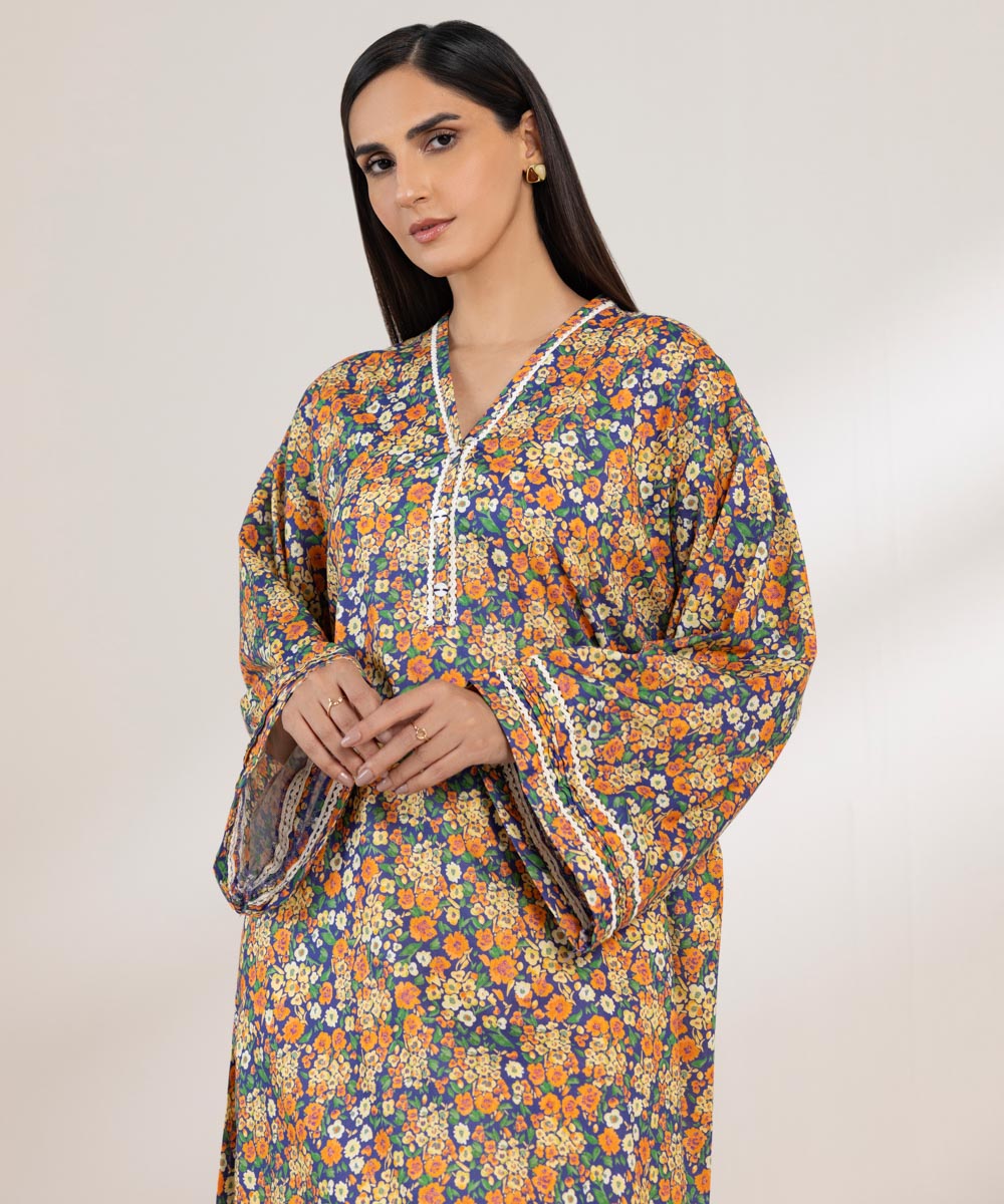 Women's Pret Textured Lawn Printed Multi Boxy Shirt