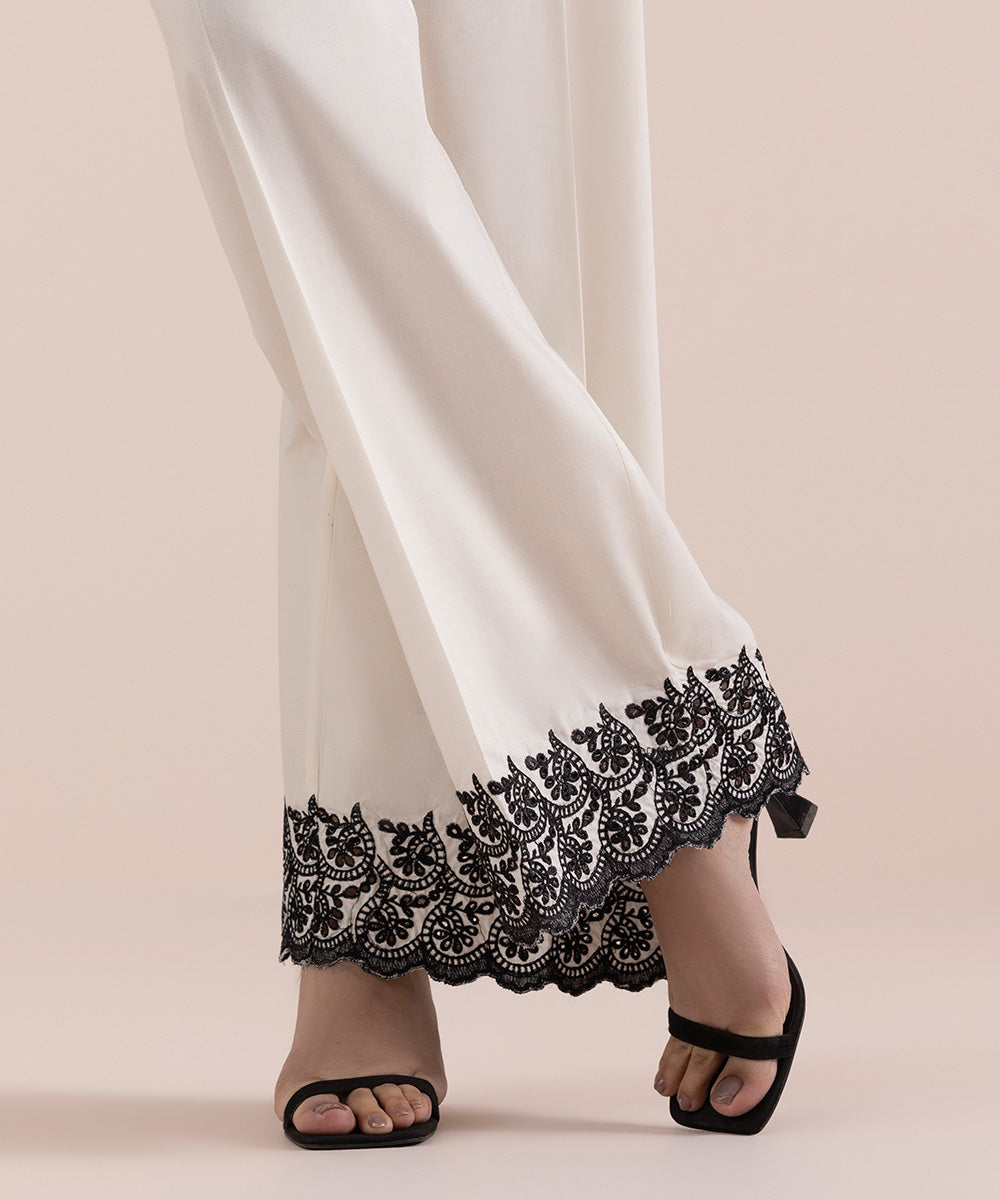 Embroidered Cambric Culottes