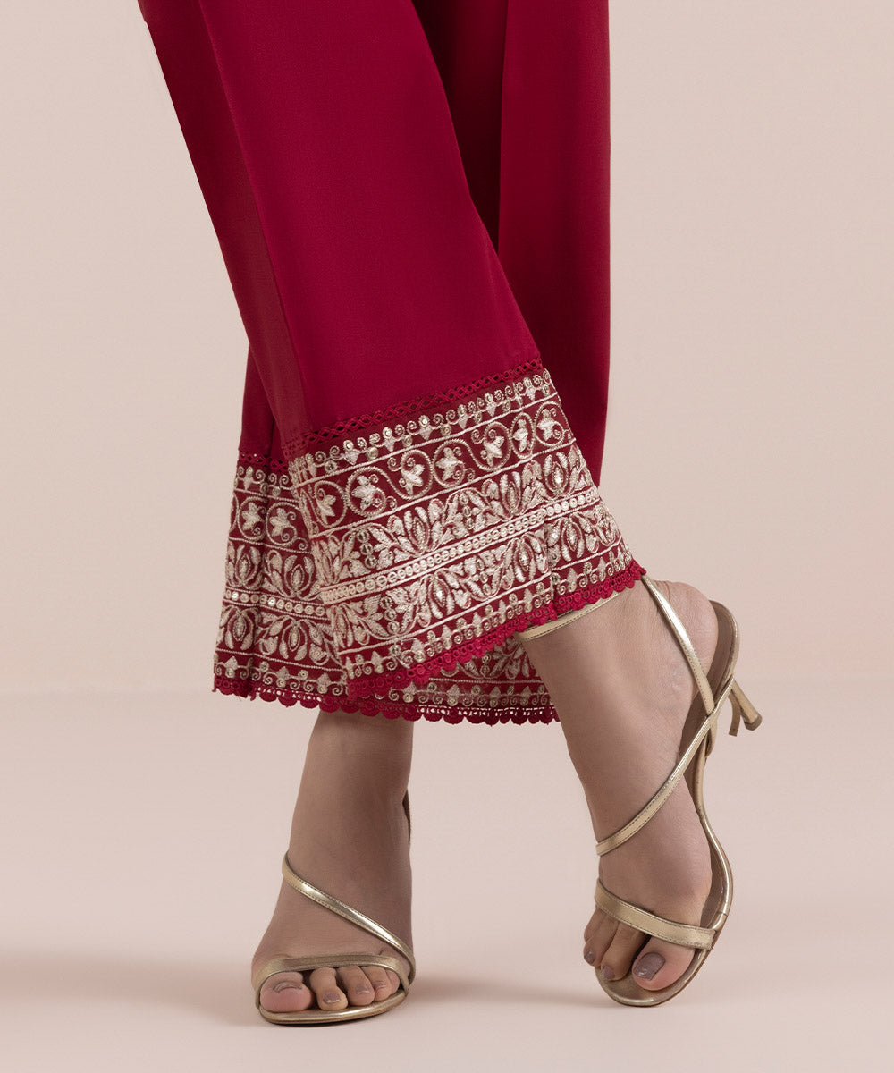 Embroidered Cambric Culottes