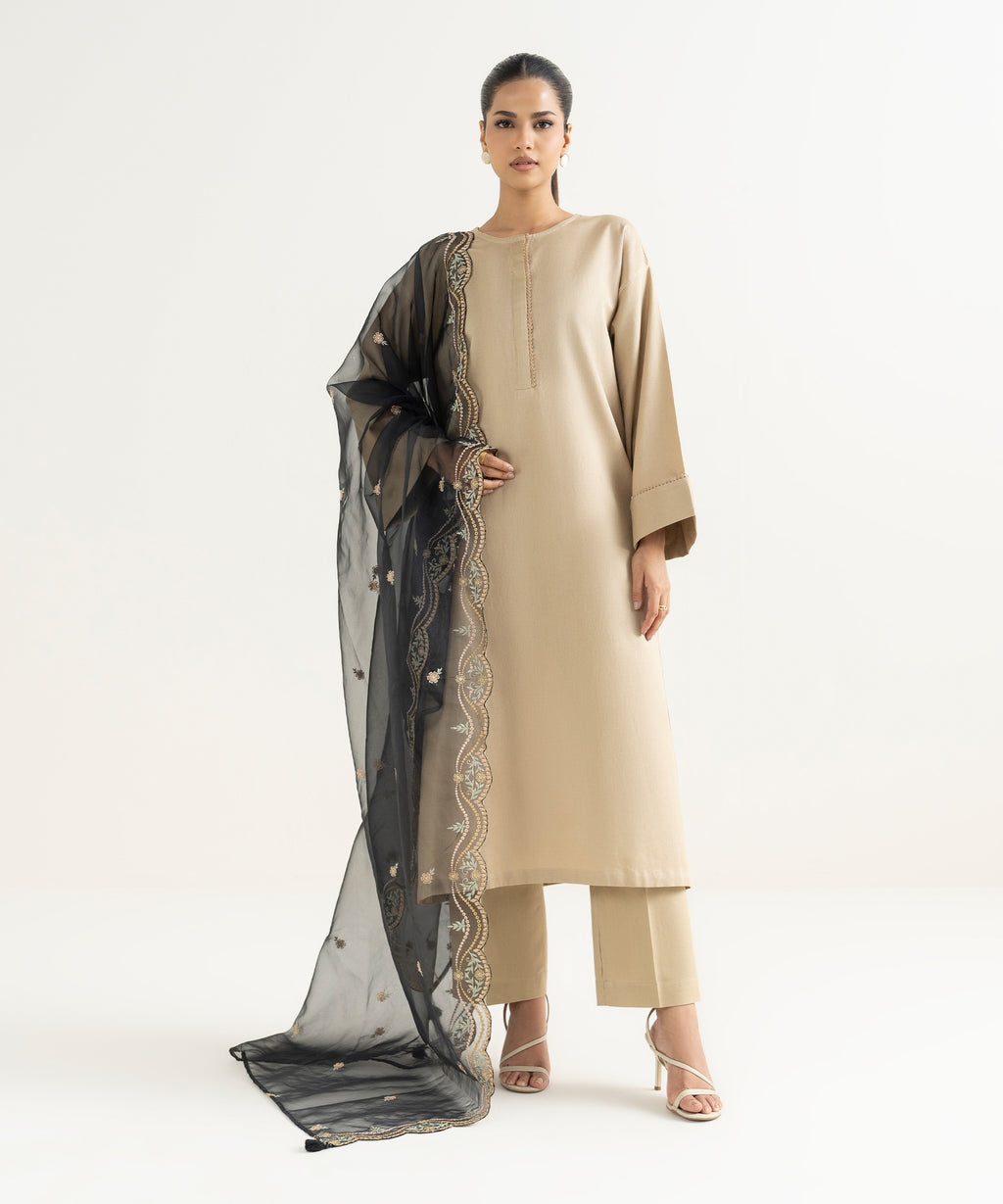 Embroidered Organza Dupatta