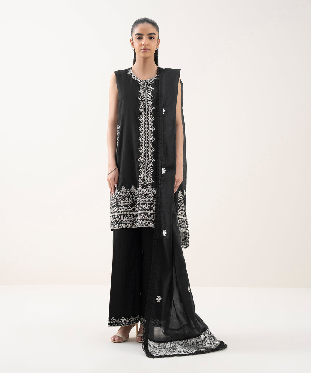 Embroidered Voile Dupatta