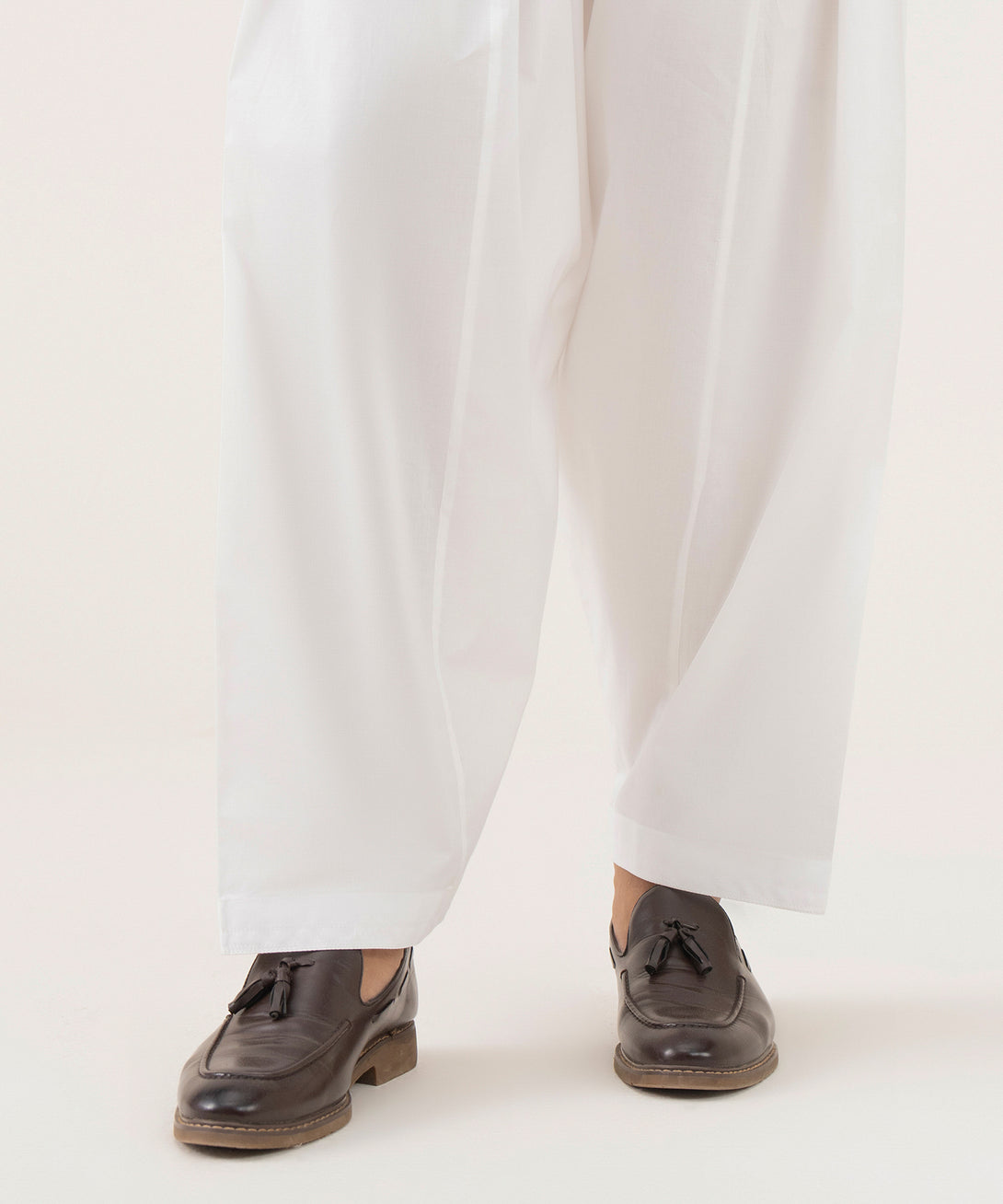 Men's 100% Cotton Plain Off-White Kurta Shalwar