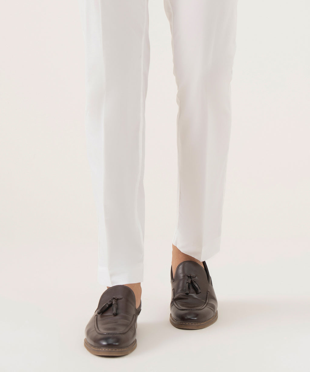 Men's 100% Cotton Plain Off-White Kurta Trouser