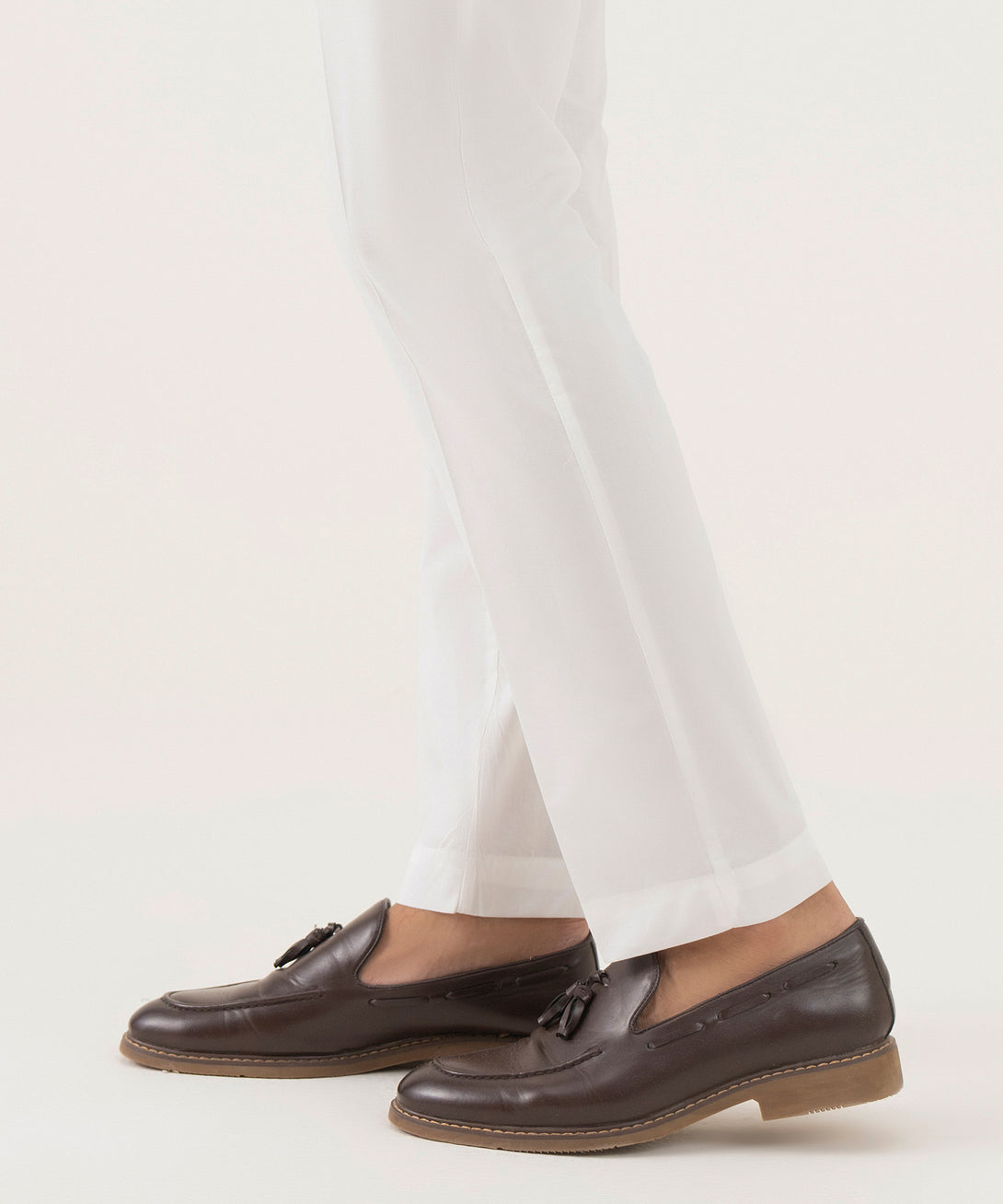 Men's 100% Cotton Plain Off-White Kurta Trouser