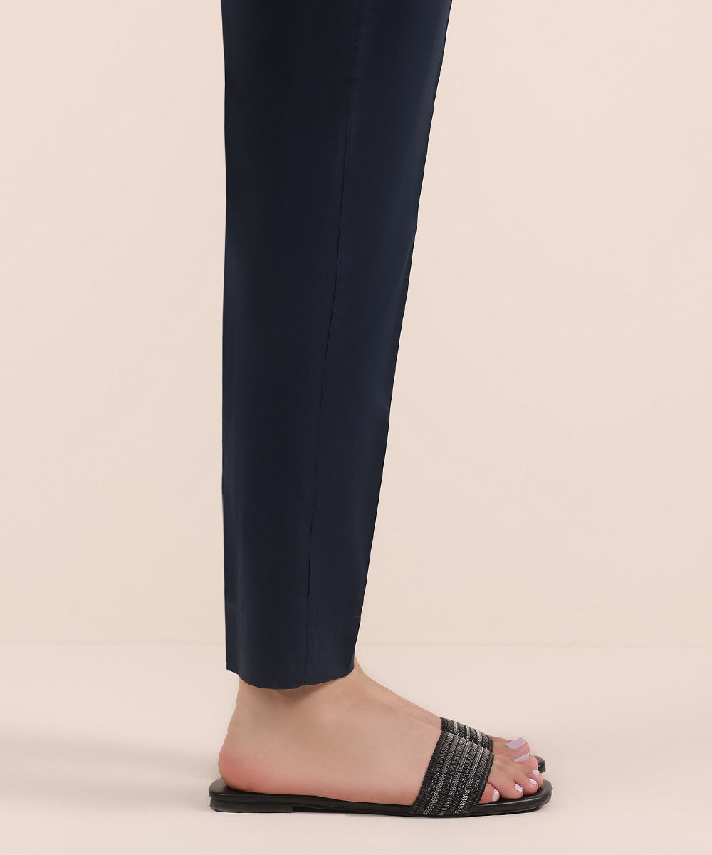 Women's Pret Cambric Blue Dyed Cigarette Pants