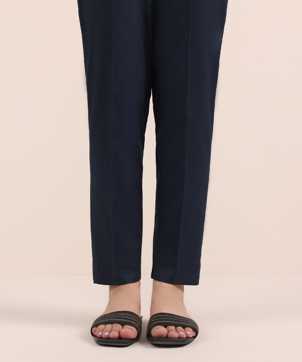 Women's Pret Cambric Blue Dyed Cigarette Pants