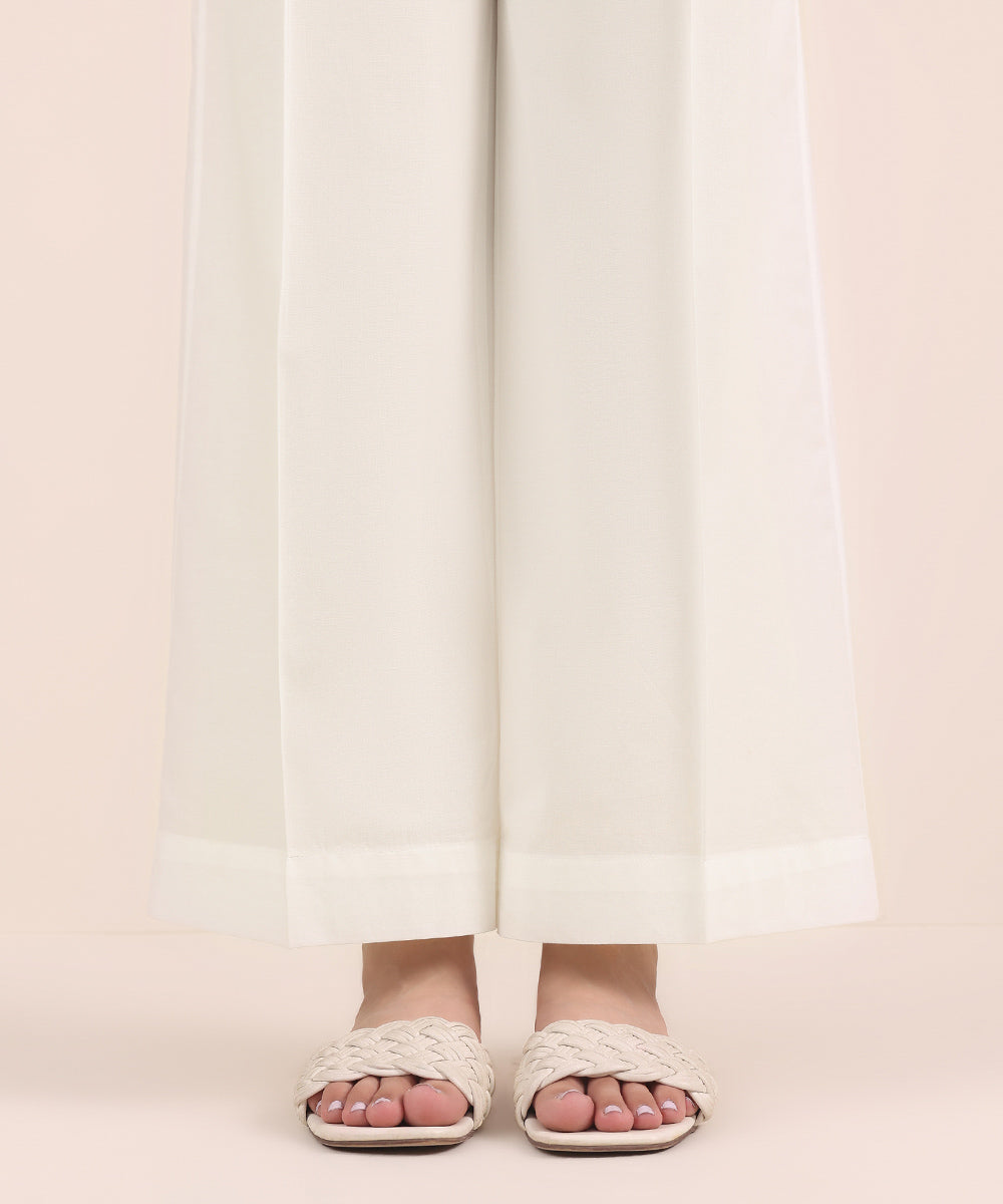 Women's Pret Cambric White Dyed Culottes