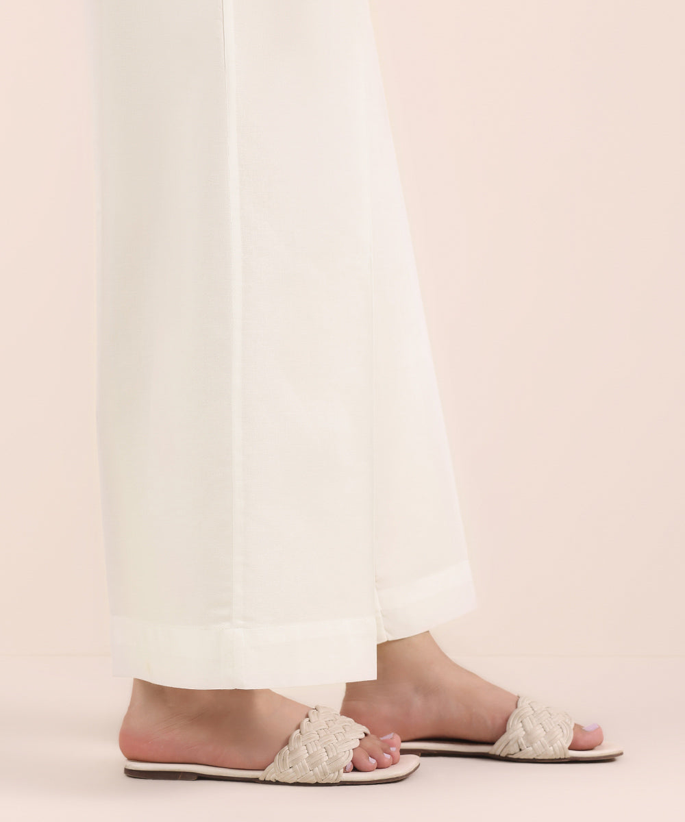 Women's Pret Cambric White Dyed Culottes