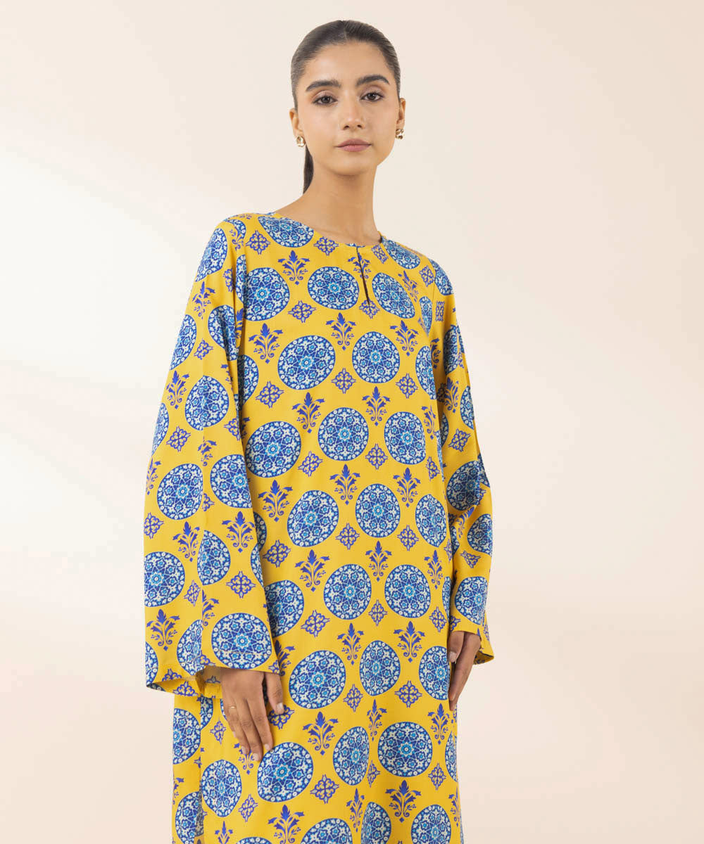 Women's Pret Arabic Lawn Printed Multi A-Line Shirt