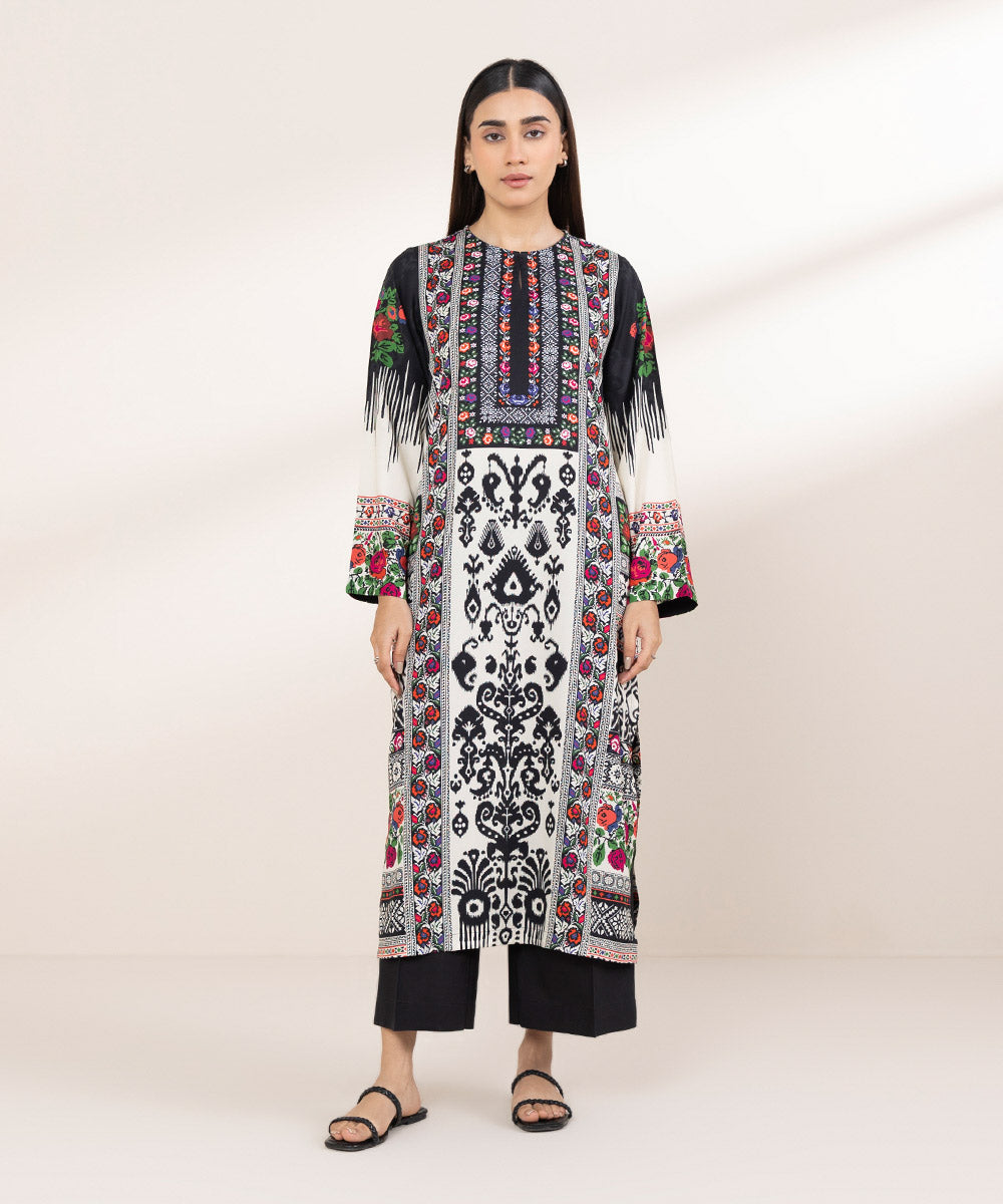 Women's Pret Arabic Lawn Multi Printed A-Line Shirt