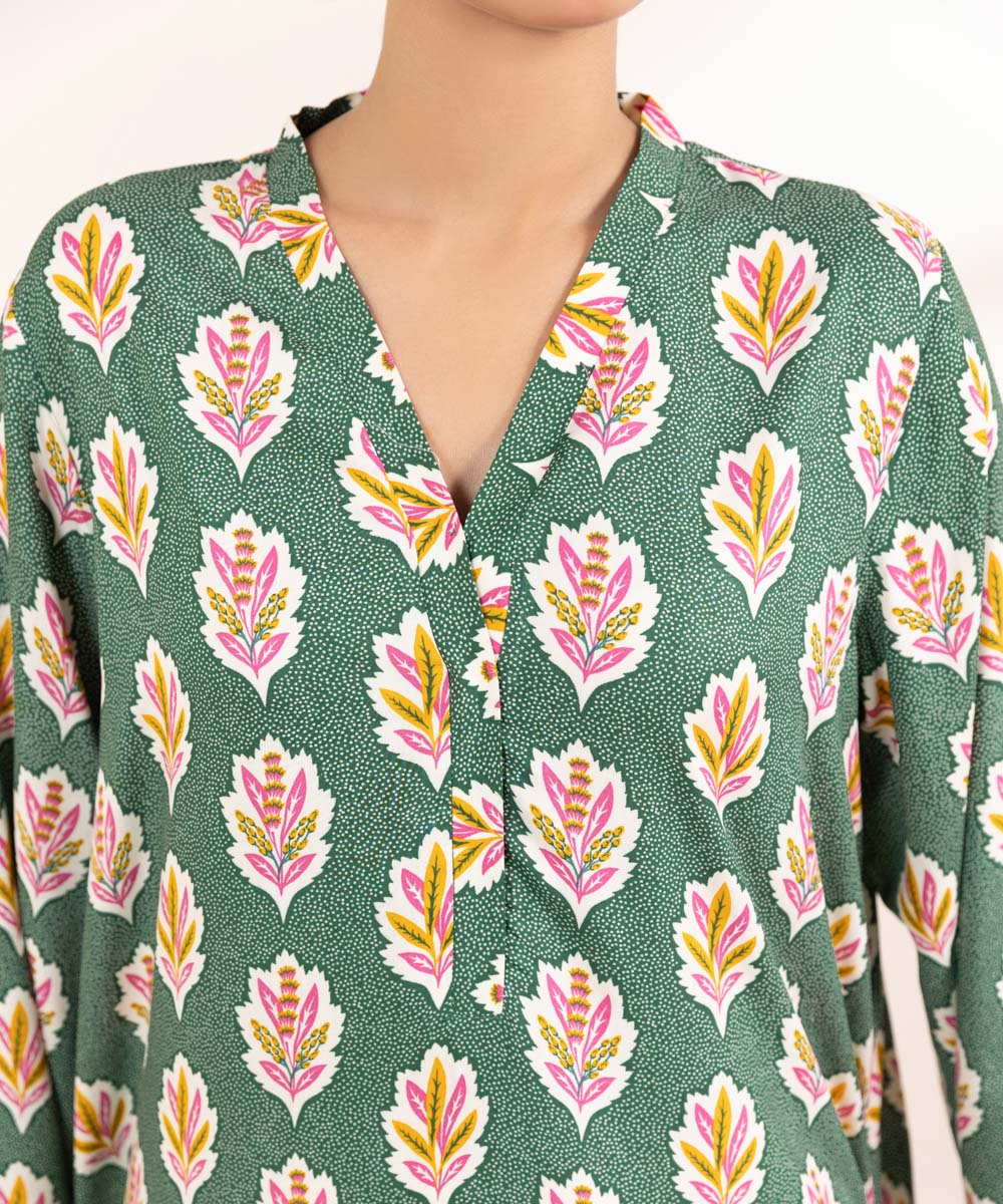 Women's Pret Arabic Lawn Printed Multi A-Line Shirt