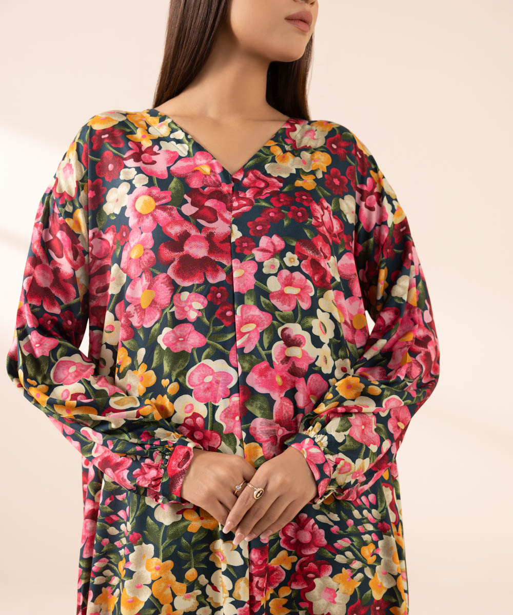 Women's Pret Arabic Lawn Multi Printed A-Line Shirt