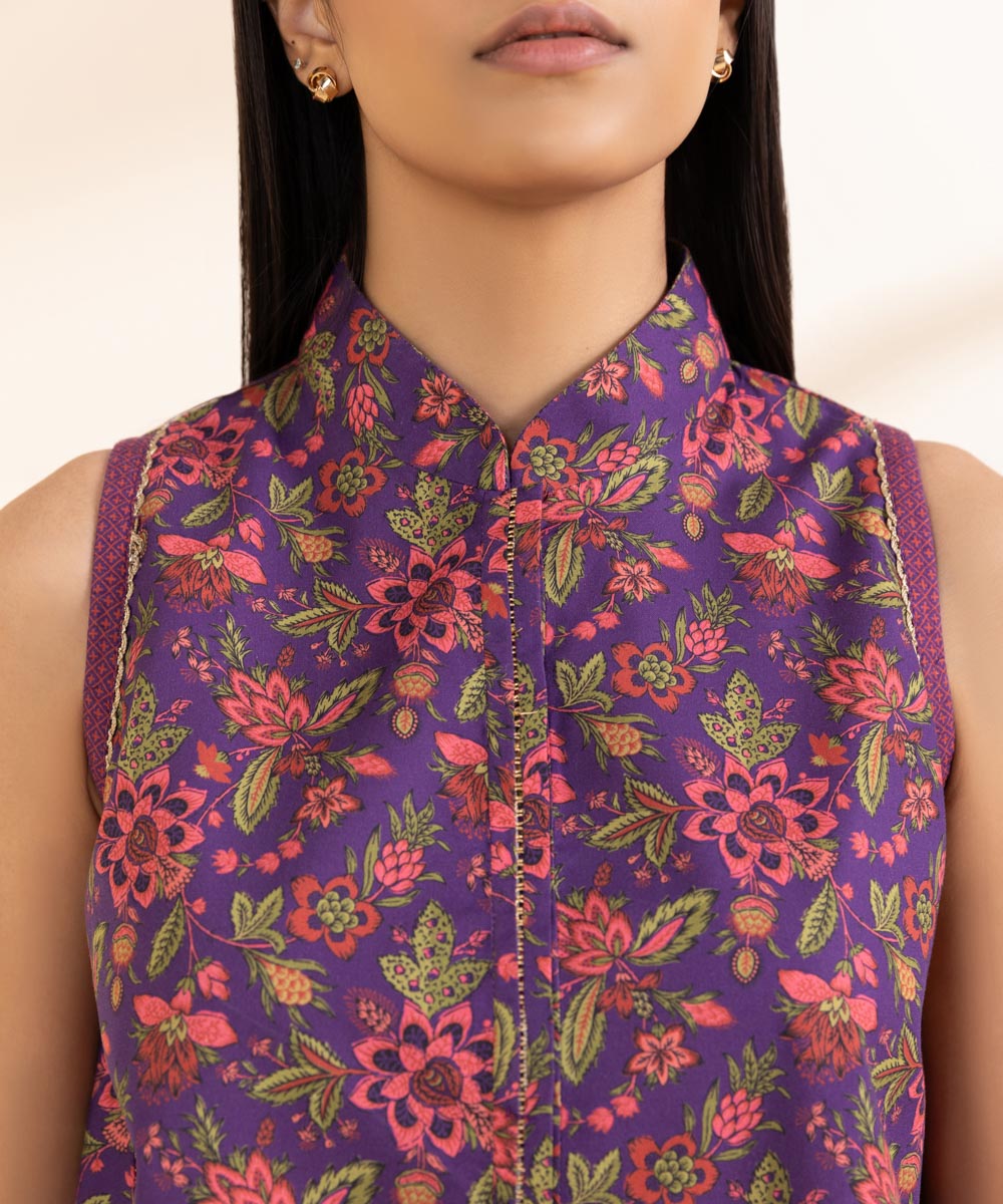 Women's Unstitched Cambric Multi Printed Shirt 