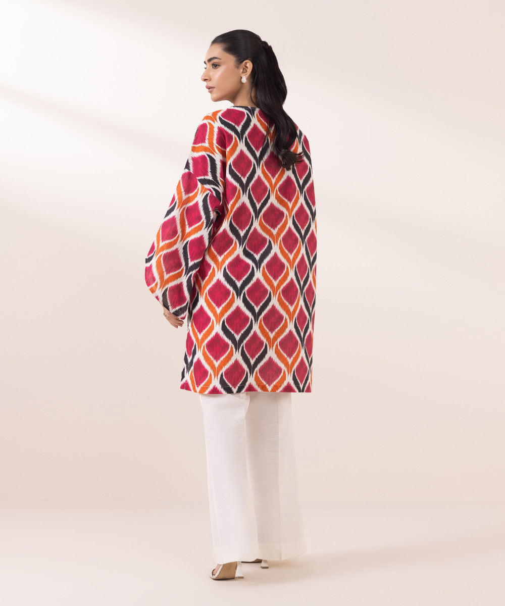 Women's Pret Khaddar Multi Printed Boxy Shirt