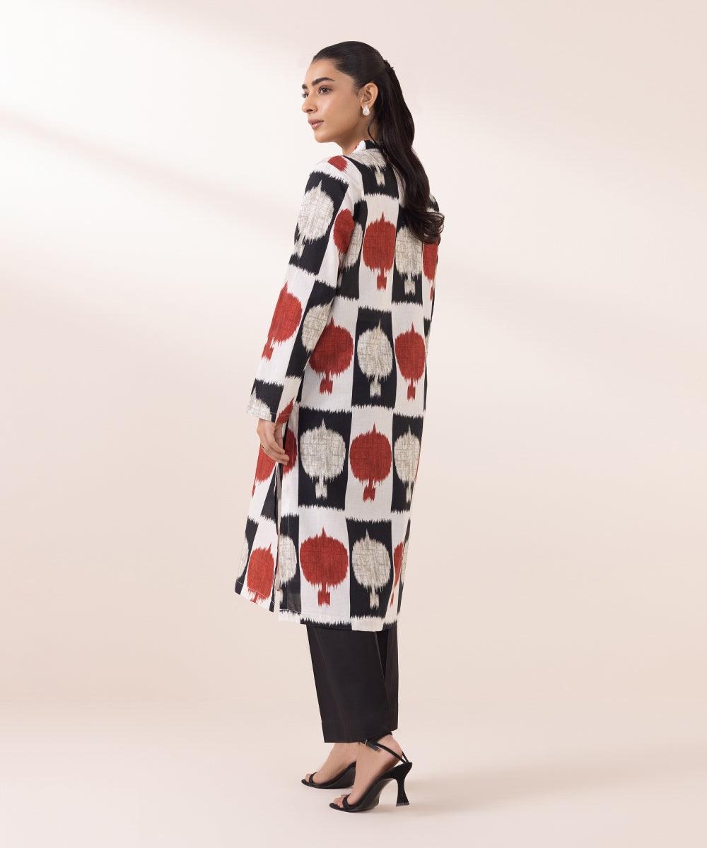 Women's Pret Khaddar Multi Printed A-Line Shirt