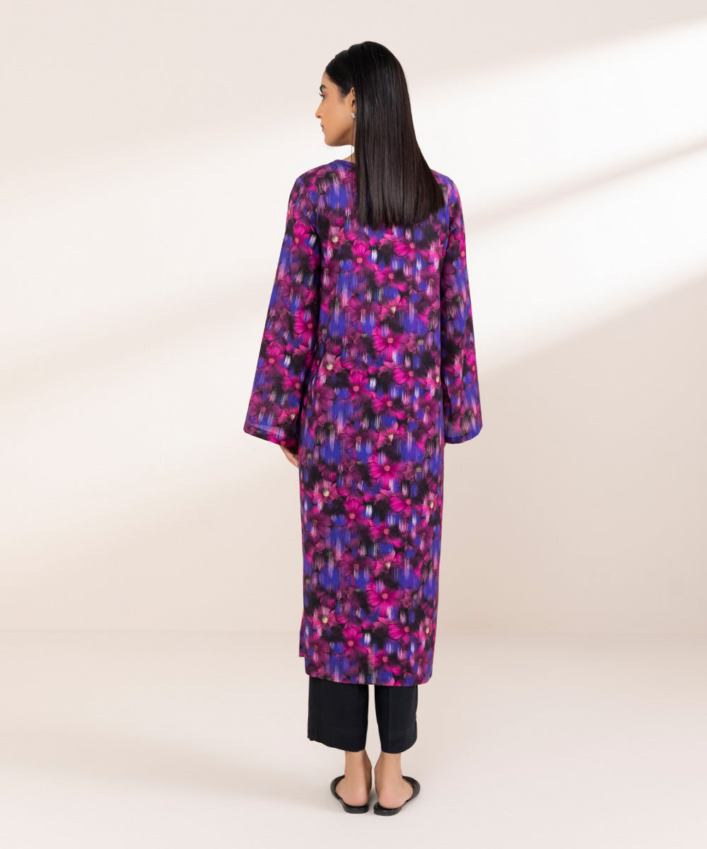 Women's Pret Khaddar Multi Printed A-Line Shirt