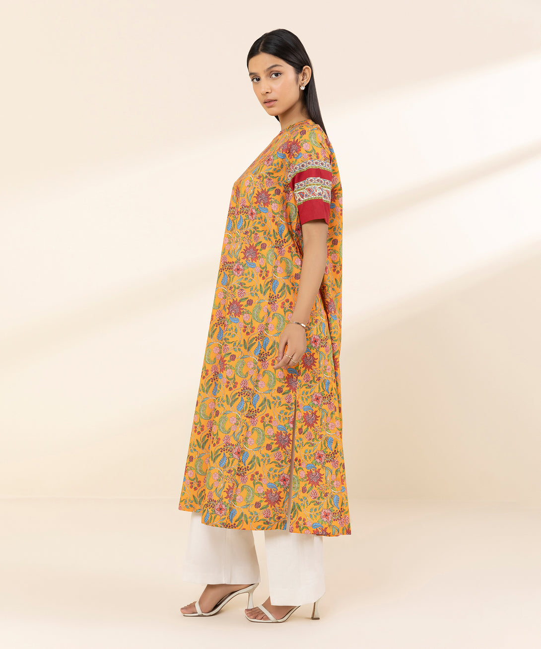 Women's Unstitched Lawn Embroidered Multi Shirt