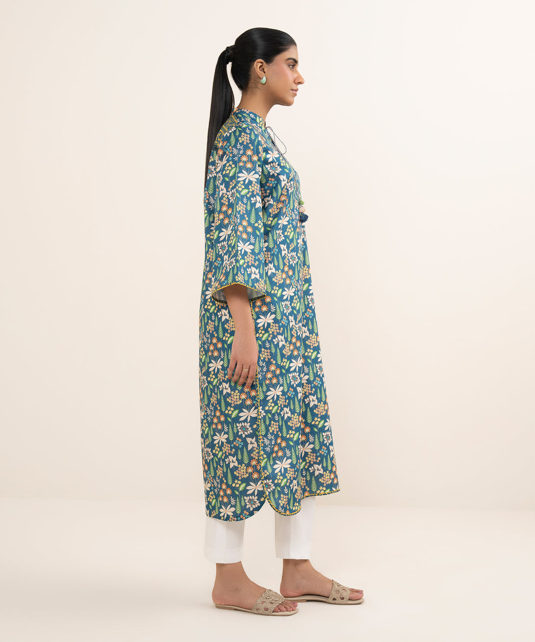 Women's Unstitched Lawn Printed Multi Shirt