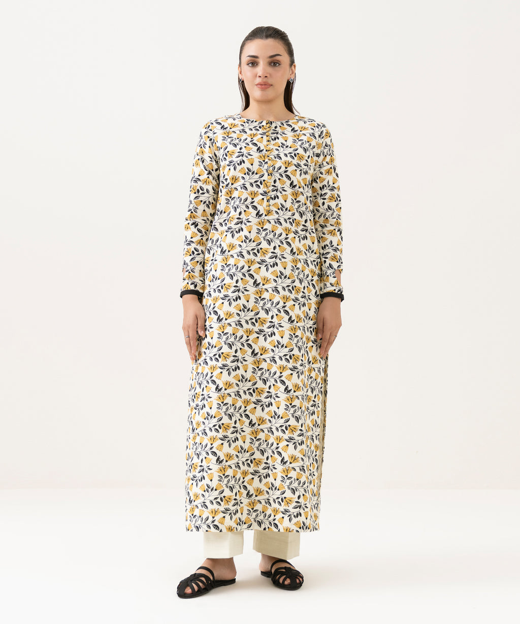 Printed Khaddar Shirt