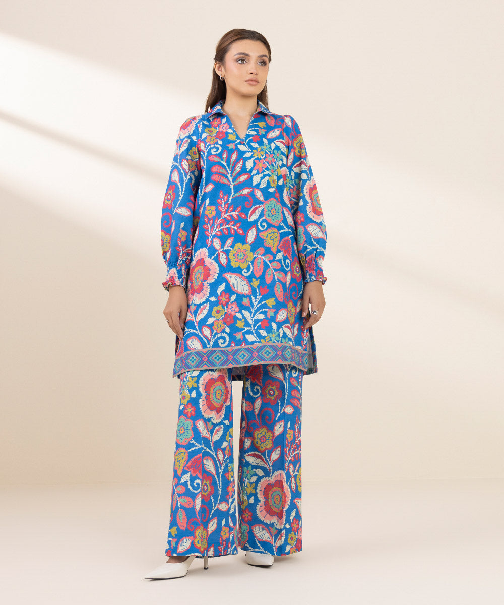 Women's Unstitched Khaddar Printed Multi Shirt