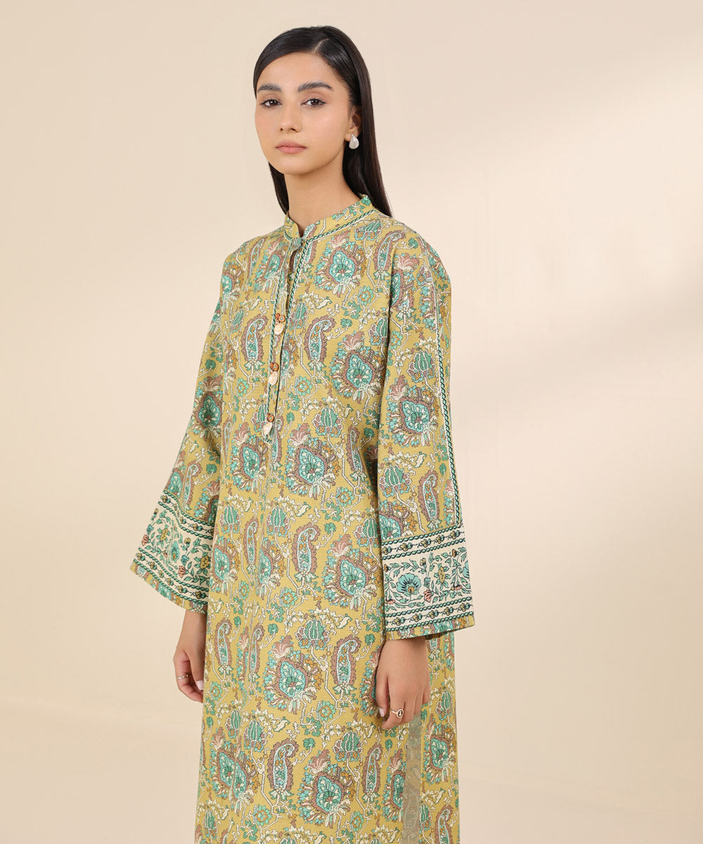 Printed Khaddar Shirt